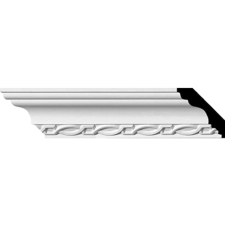 Ekena Millwork SAMPLE - 2 1/2"H x 2 3/8"P x 3 3/8"F x 12"L, (2" Repeat), Loera Crown Moulding SAMPLE-MLD02X02X03LO
